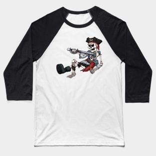 Pirate Skeleton Baseball T-Shirt